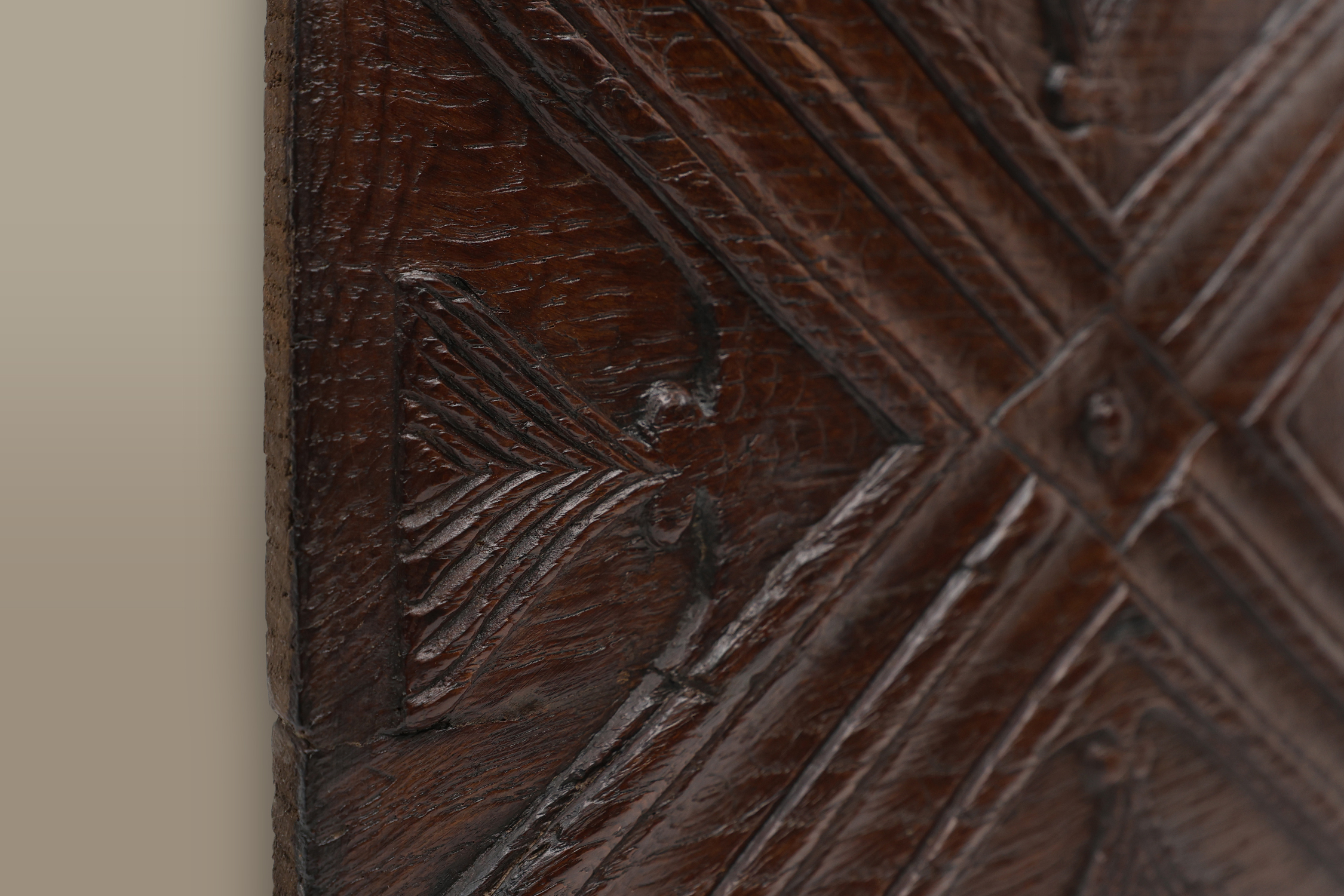 16th Century Gothic Sculpted Oak Panel, Belgiumthumbnail